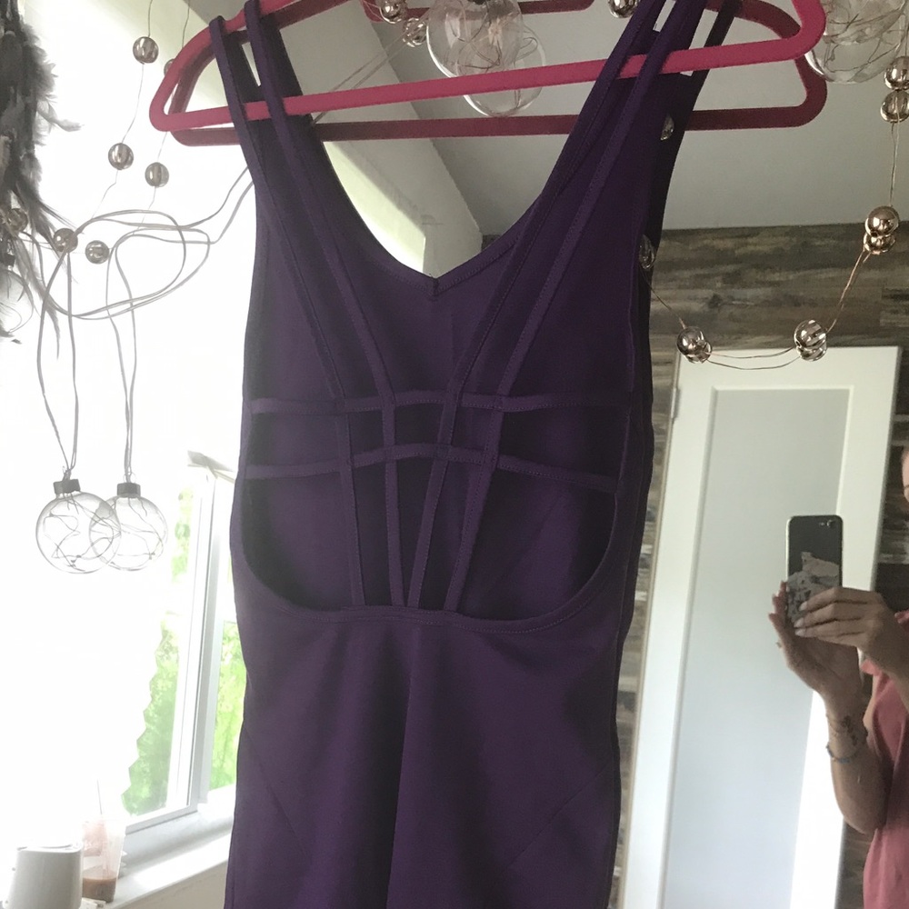 Vero Moda Purple Spandex open back strappy dress