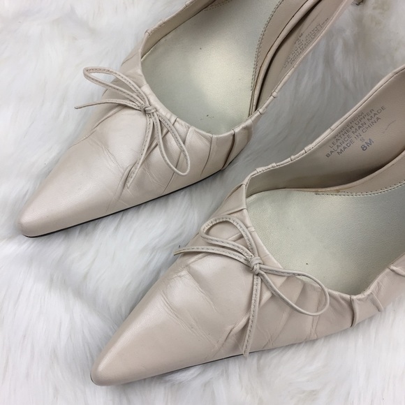 Nine West Cream Sling Back Heels - Picture 3 of 8