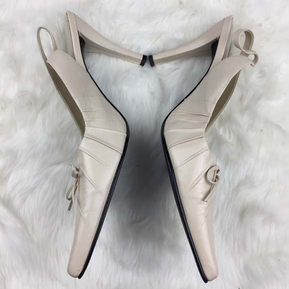 Nine West Cream Sling Back Heels - Picture 4 of 8