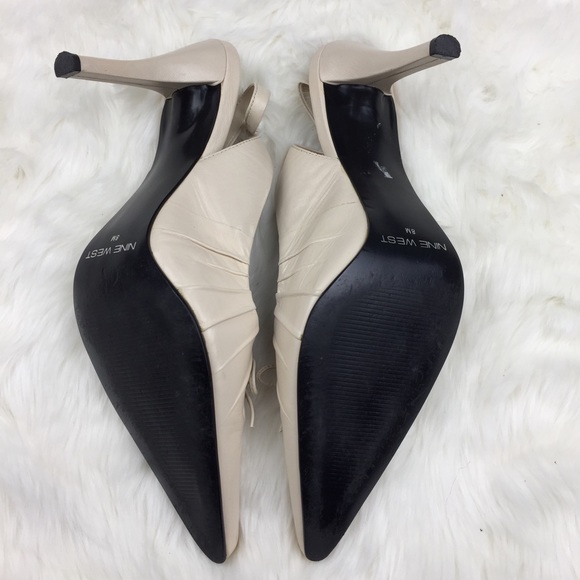 Nine West Cream Sling Back Heels - Picture 6 of 8