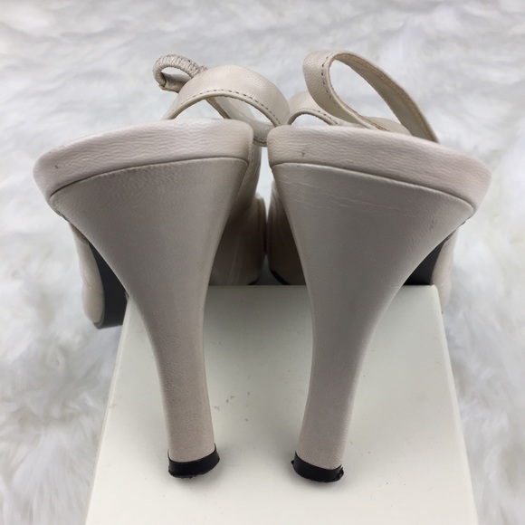 Nine West Cream Sling Back Heels - Picture 7 of 8