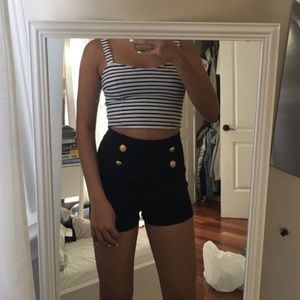 Two piece crop top and shorts set