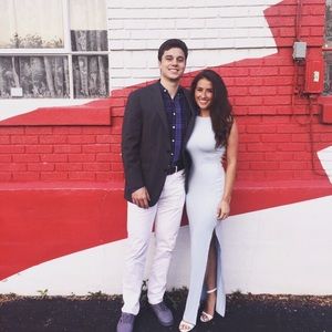 Light Blue Floor Length Dress