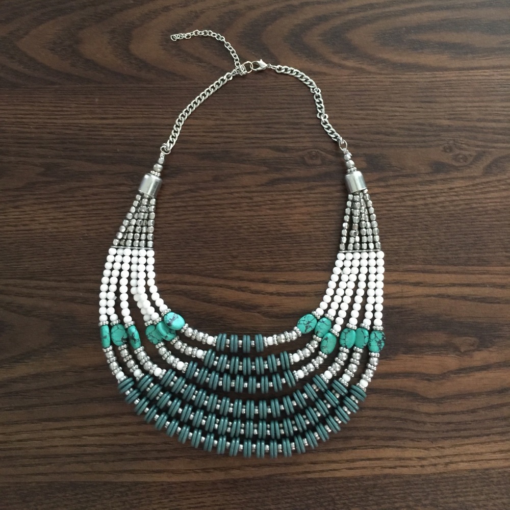 Boohoo Beaded Statement Necklace