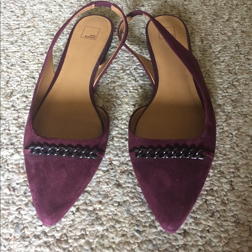 Cute Suede Leather Flats Pointed Toe