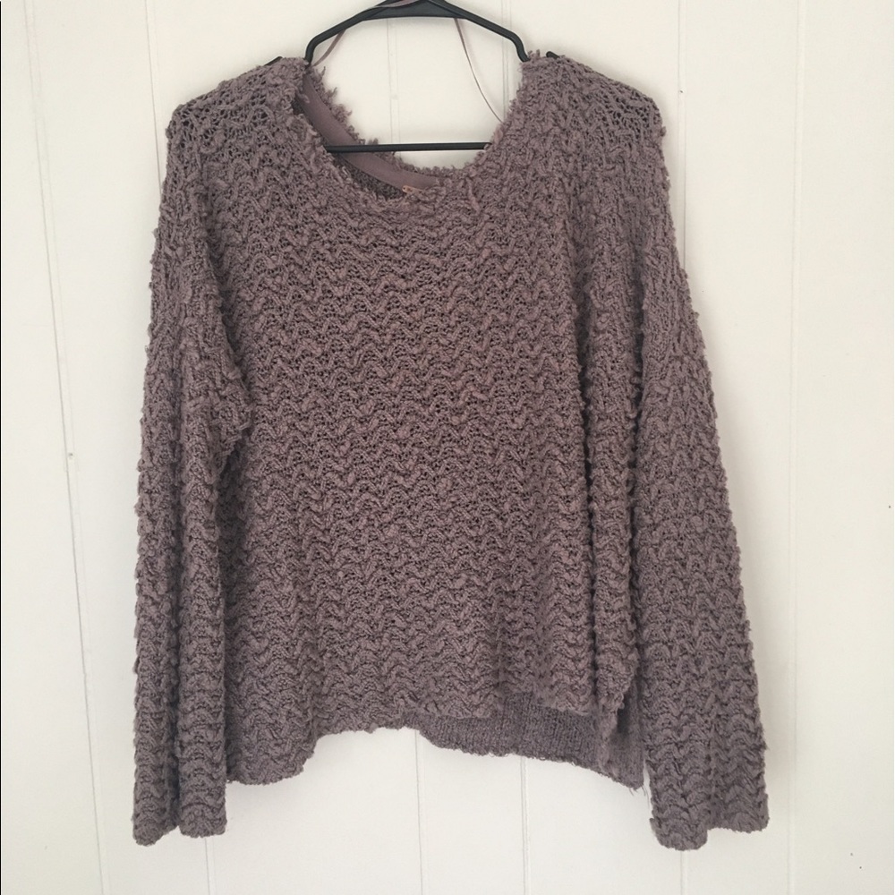 purple free people sweater