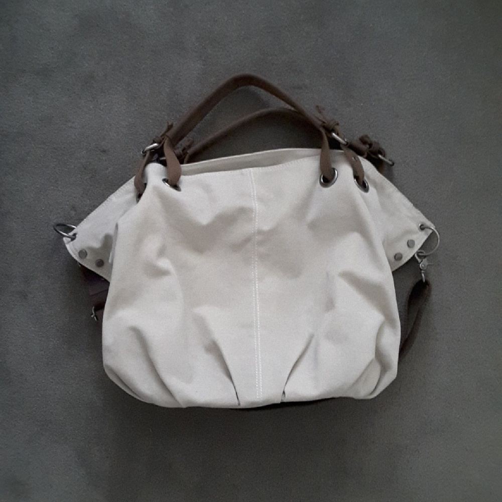**REDUCED** Large Khaki Canvas Handbag