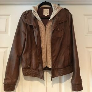LA hearts brown jacket