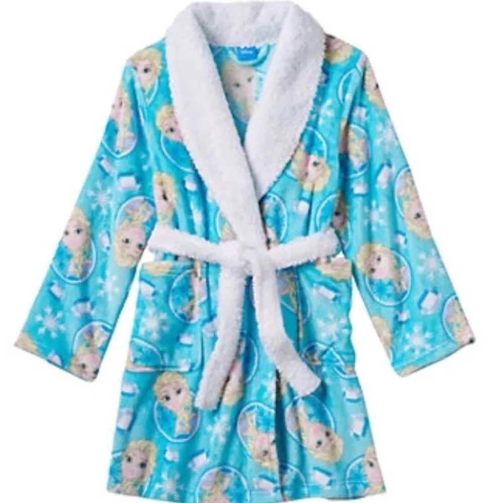 New Frozen Elsa Plush Bathrobe Toddler Girls 4