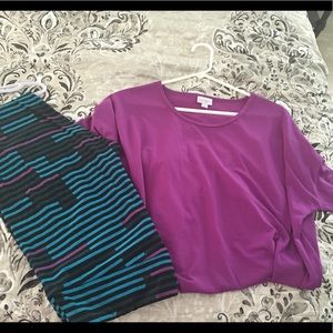 LULAROE Irma in M & TC leggings