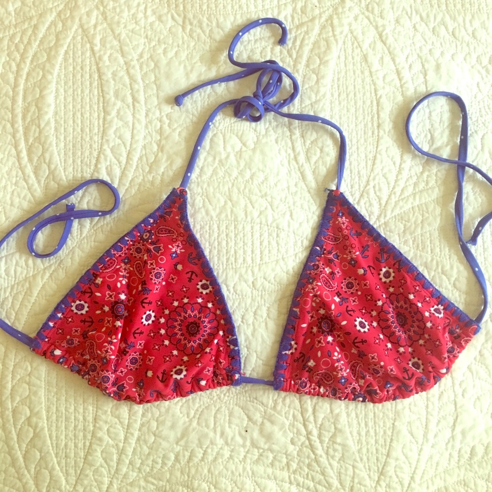 Red, white & blue bikini top