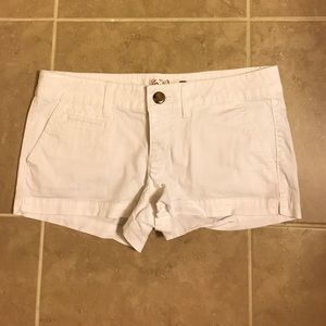 White jean shorts