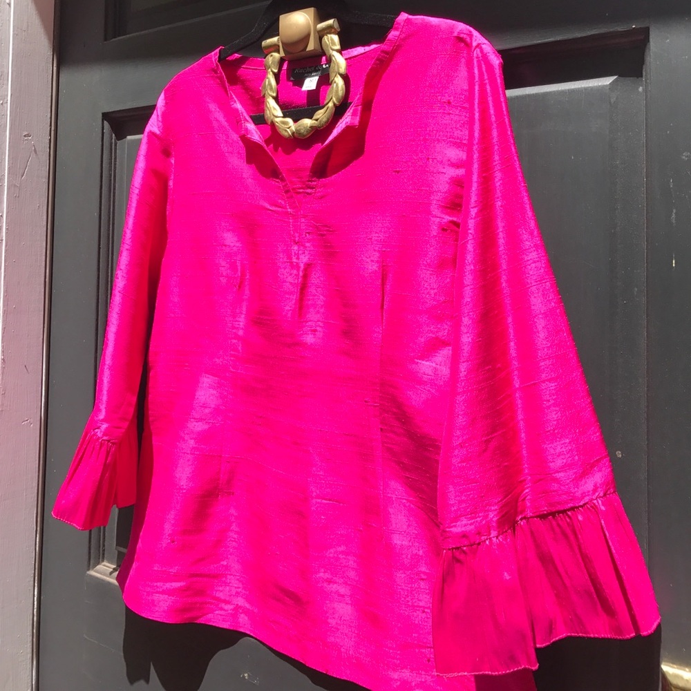 Silk Dupioni Tunic HOT PINK - EXCELLENT condition