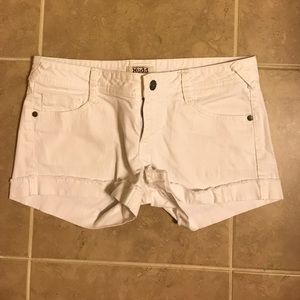 White jean shorts