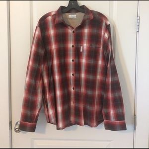 Men's Columbia long sleeve outdoor plaid shirt