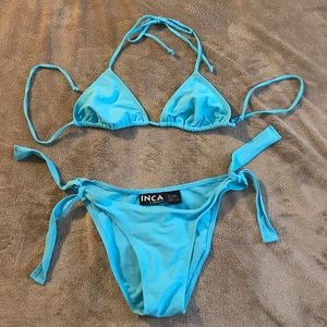 INCA teal/turquoise string bikini size small