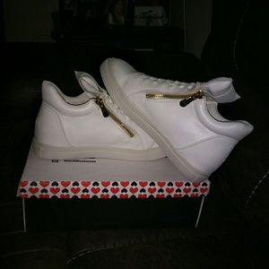 All white sneakers