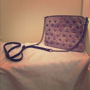 Metallic studded cross body