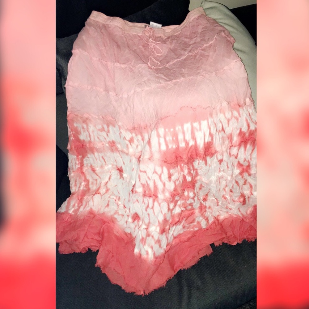 Pink tie dye skirt