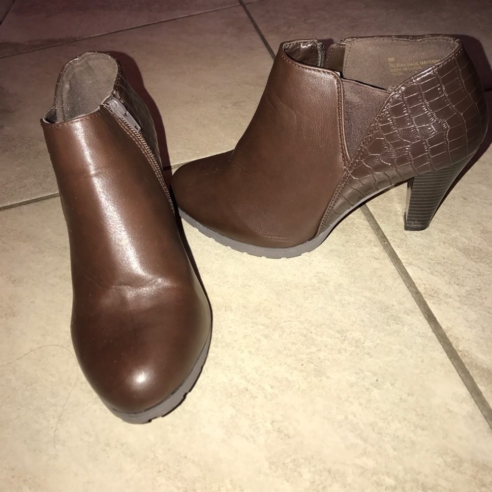 Brown booties
