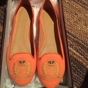Ralph Lauren Canvas/Patent leather Flats