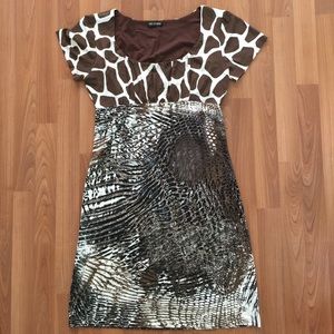 YBS Studio Animal Print Dress
