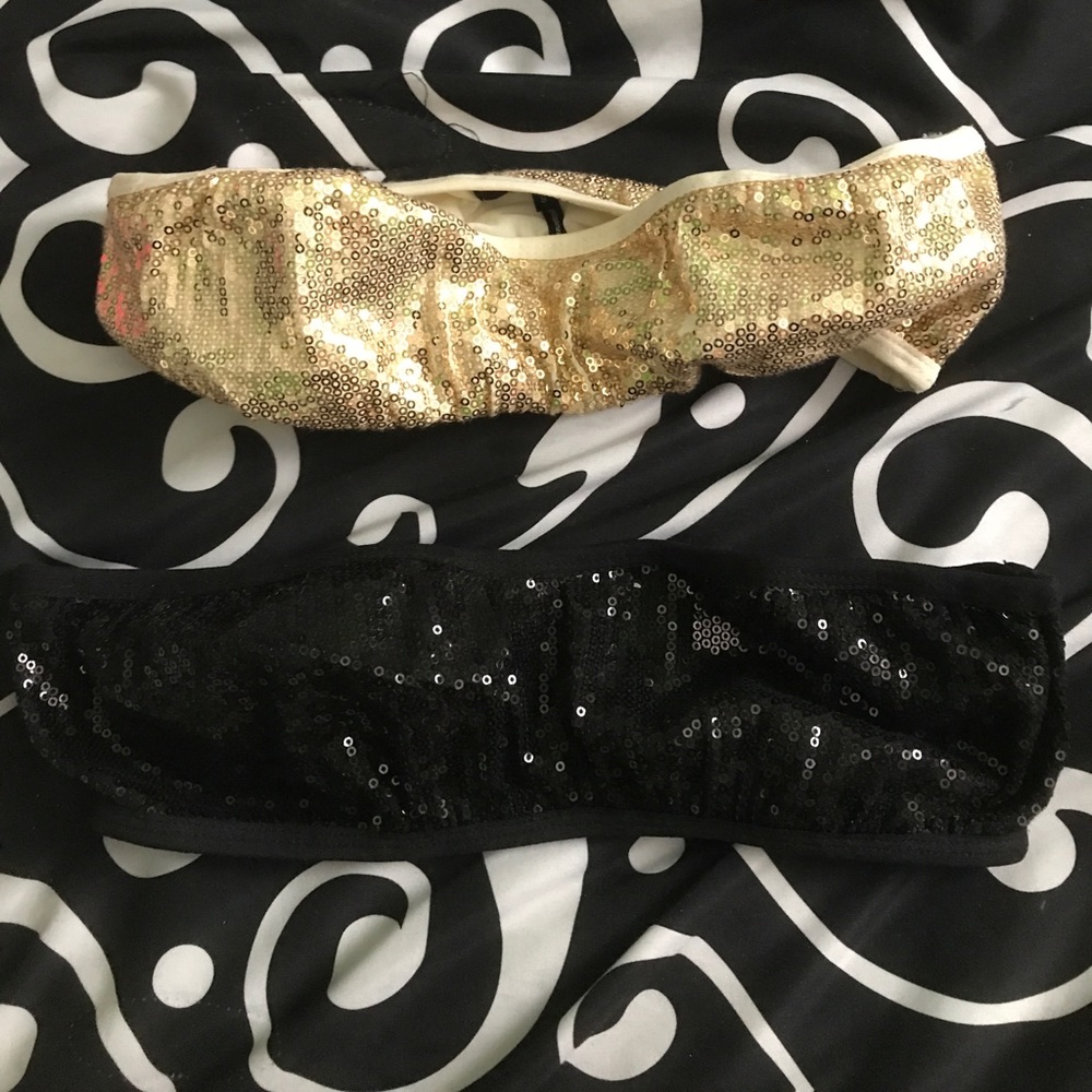 Black & Gold sequin bandeau BOGO