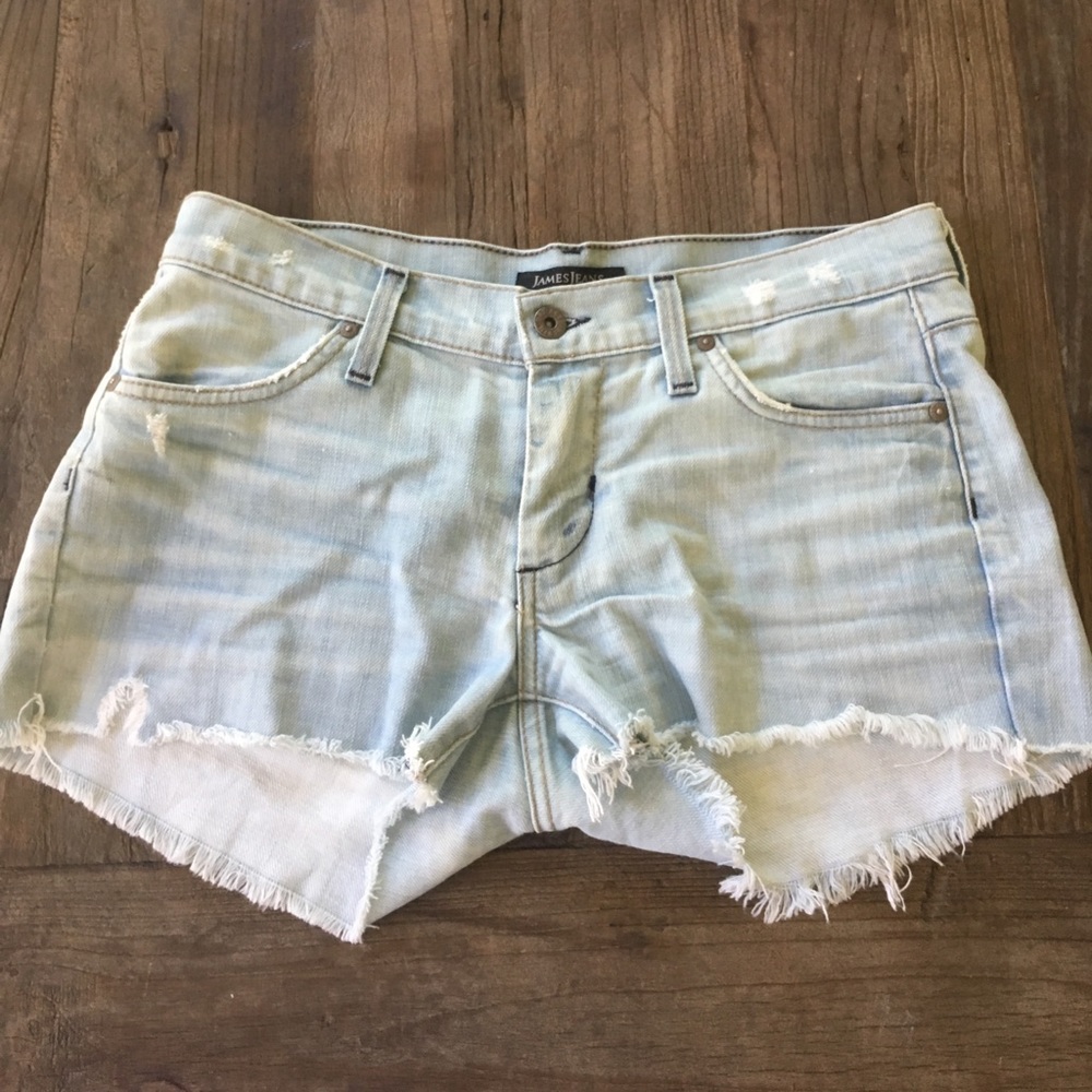 PRICE DROP James Jeans Fray Denim Shorts Sz 28