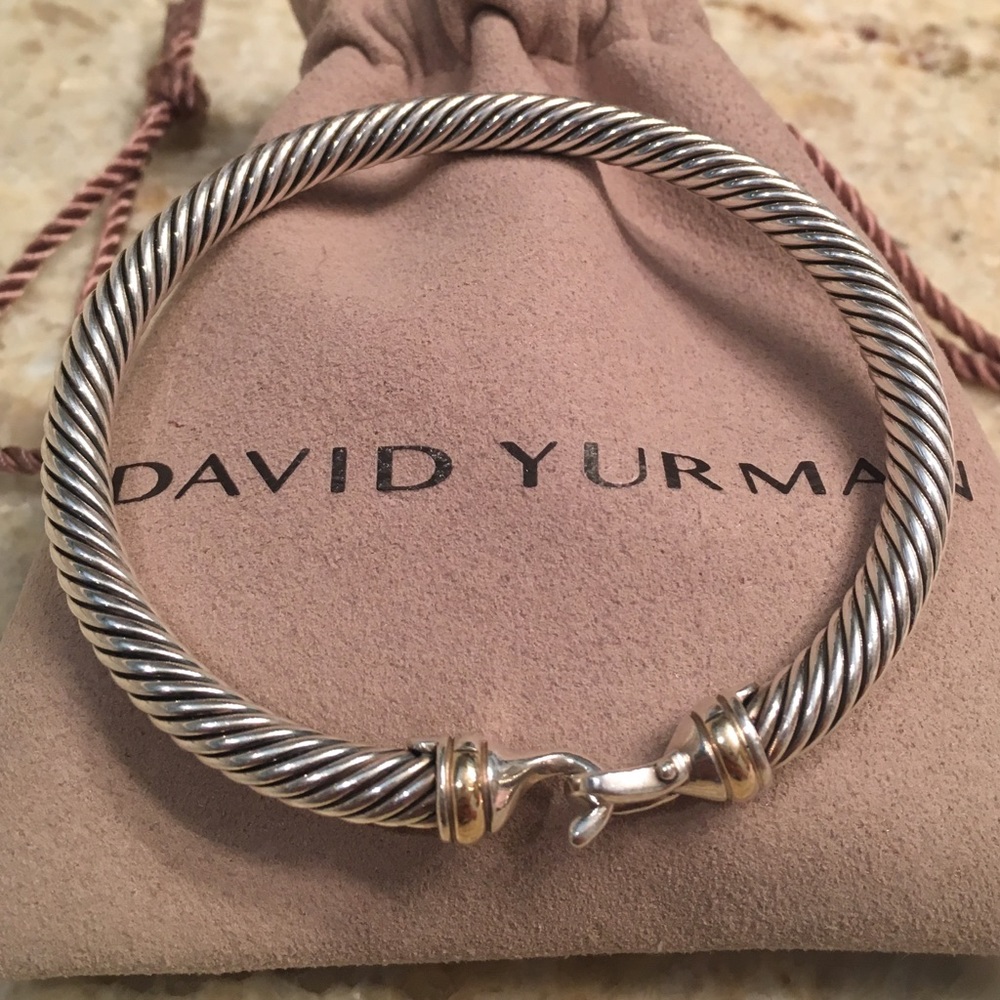 DY 'Cable Classic Buckle Bracelet with 18K Gold'