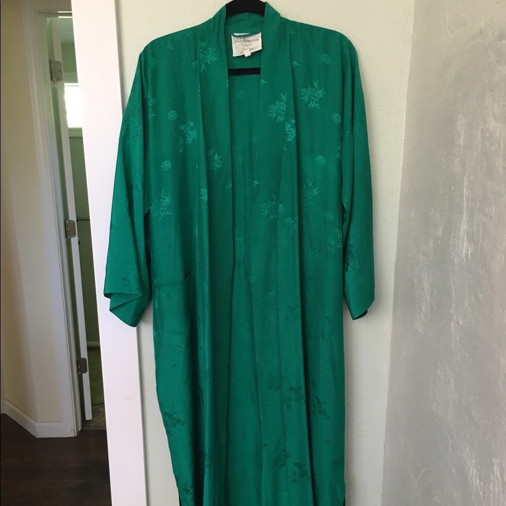 ~Rare VINTAGE~ L. S. AYRES & Co Oriental Silk Robe