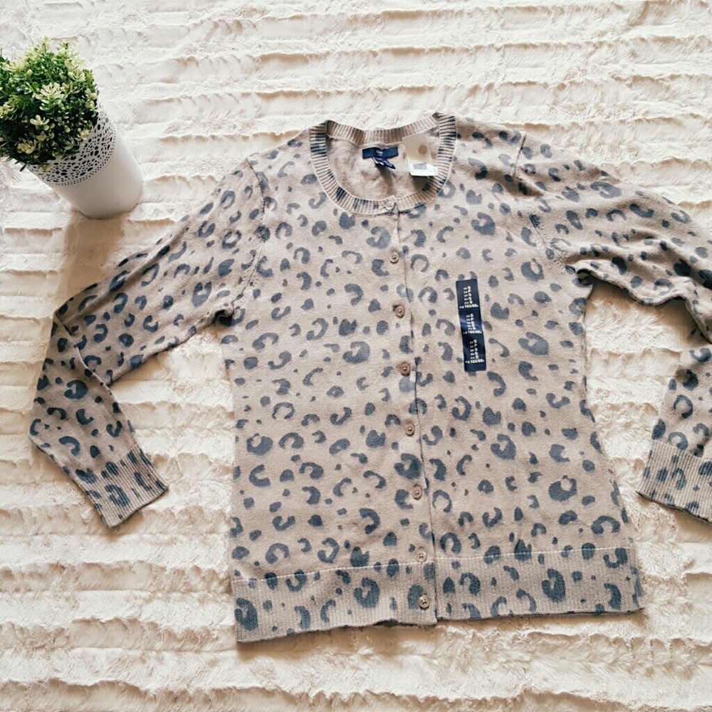 NWT GAP Leopard Print Cardigan