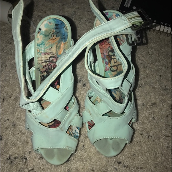 Neon Blue Heels - Picture 2 of 3