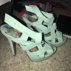 Neon Blue Heels