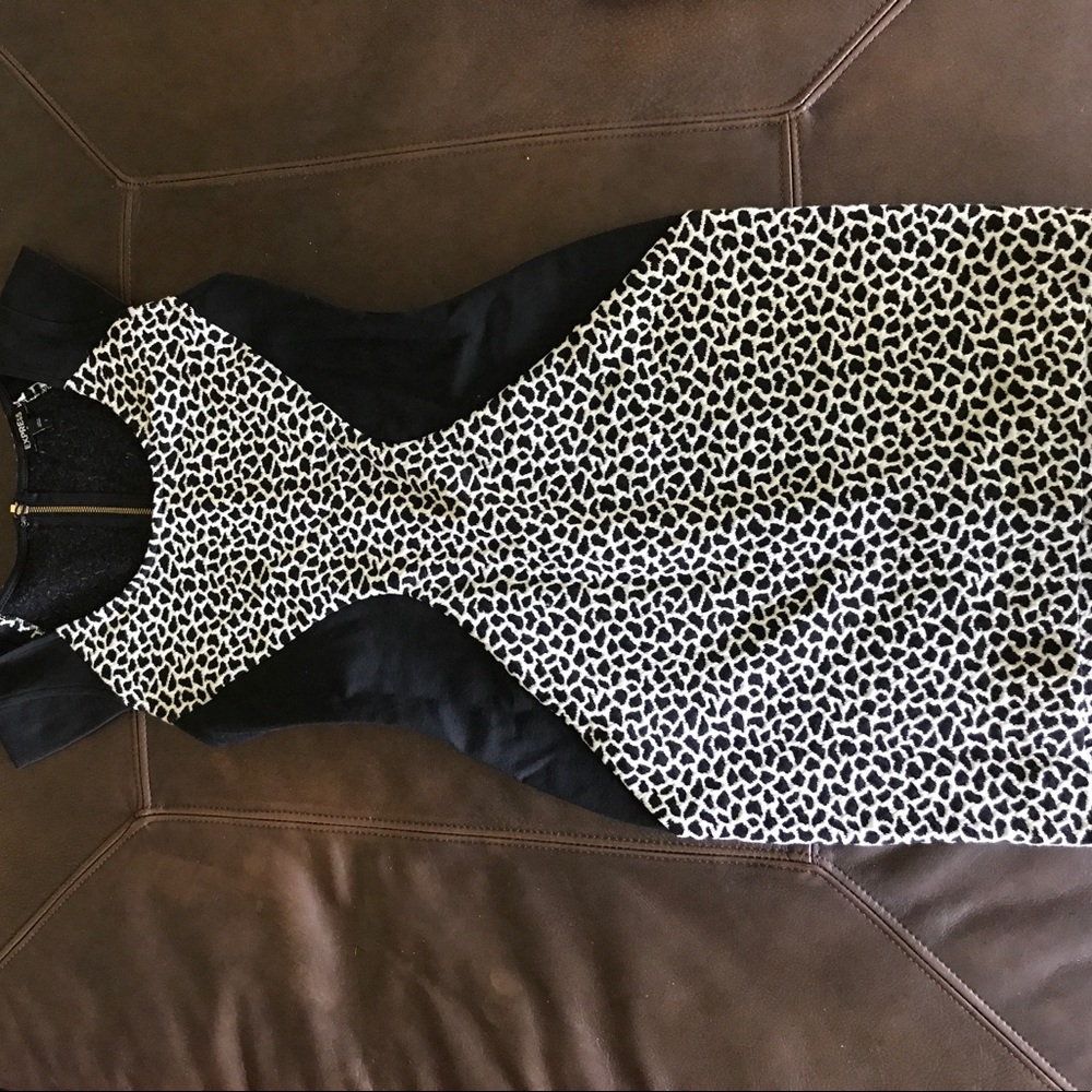 Cheetah Black and White Dress✨