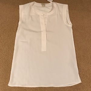 Jcrew white tank top blouse