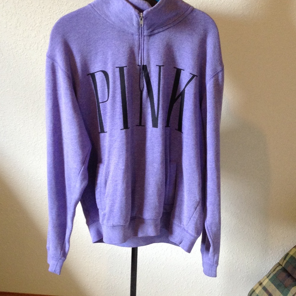 VS Pink 1/4 zip Sweater