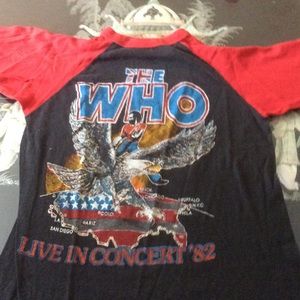Vintage The Who World Tour 1982 shirt