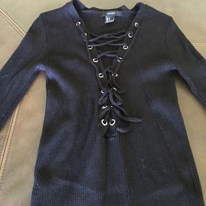 Lace Up Black Dress🖤