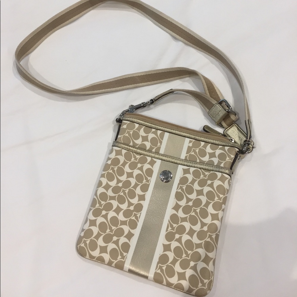 Coach Crossbody purse with lavender interior