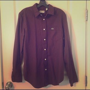 Lacoste regular fit medium button down shirt