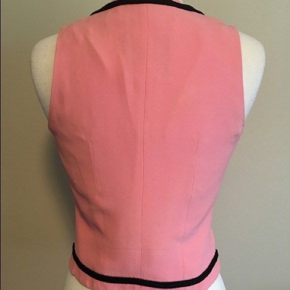 Moschino Cheap and Chic Vest black Rope 4 gold  Buttons sz M runs small - Picture 6 of 8