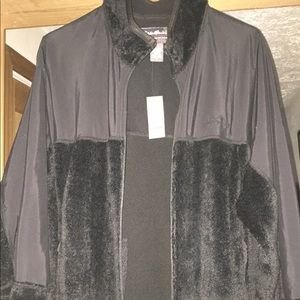 Eddie Bauer black fleece jacket; size M