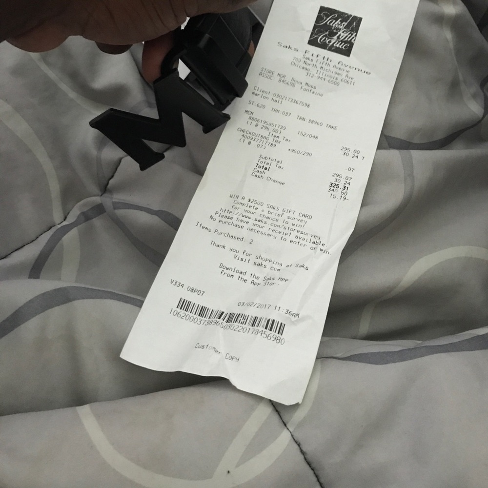 Mcm reversing belt worn 2x