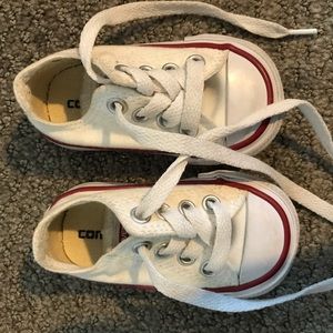Infant white converse