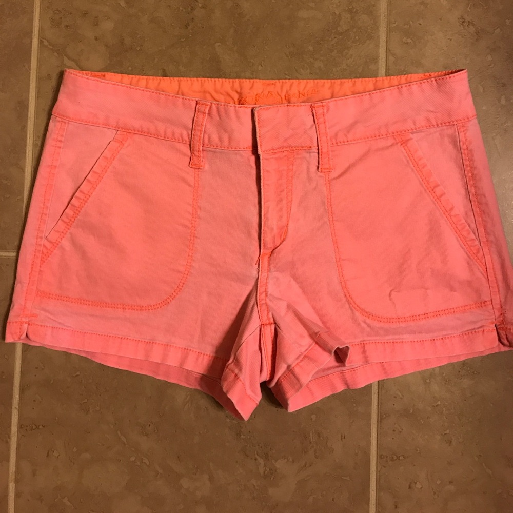 Pink jean shorts