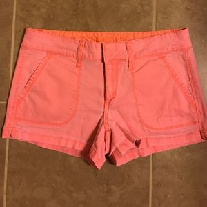 Pink jean shorts