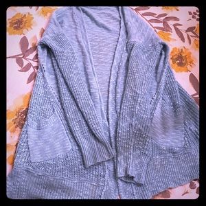 YA Los Angeles Teal Oversized Open Sweater