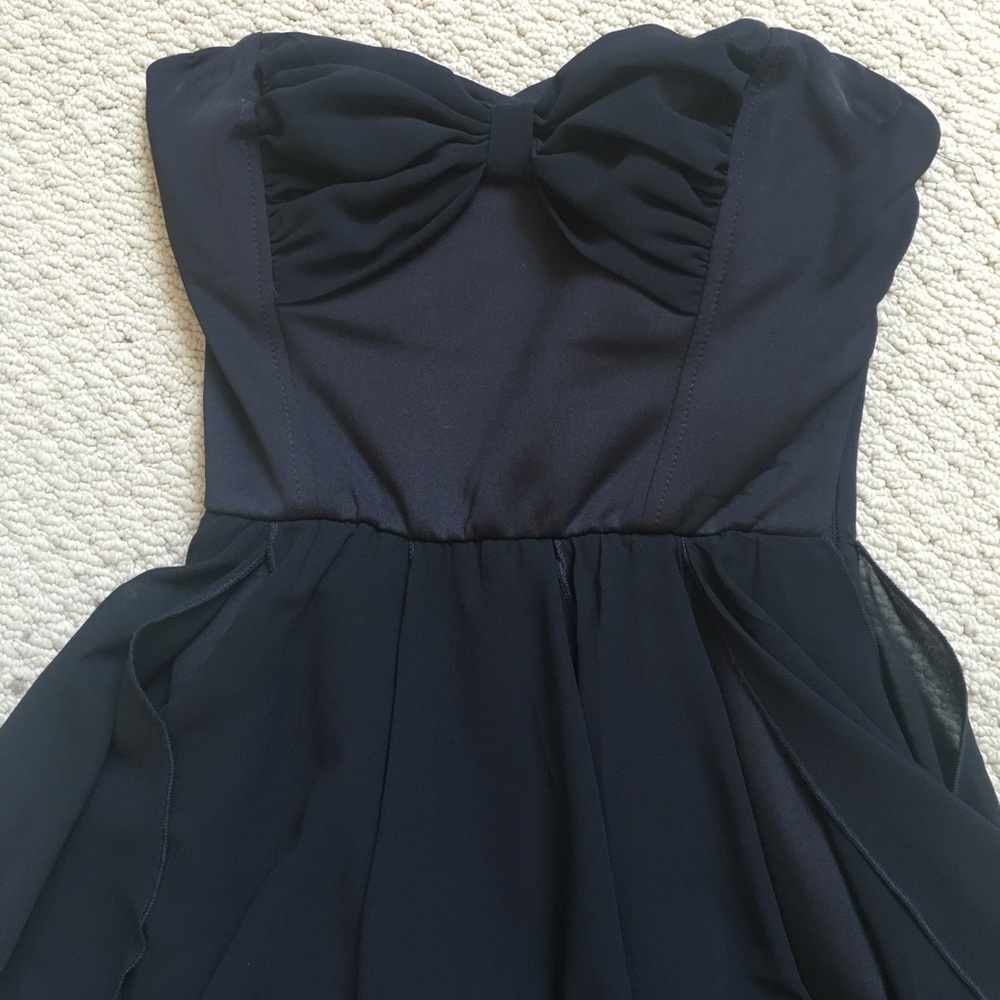strapless high low dress