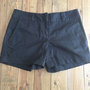 Black loft cotton shorts