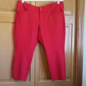 Torrid Red Cropped Pants